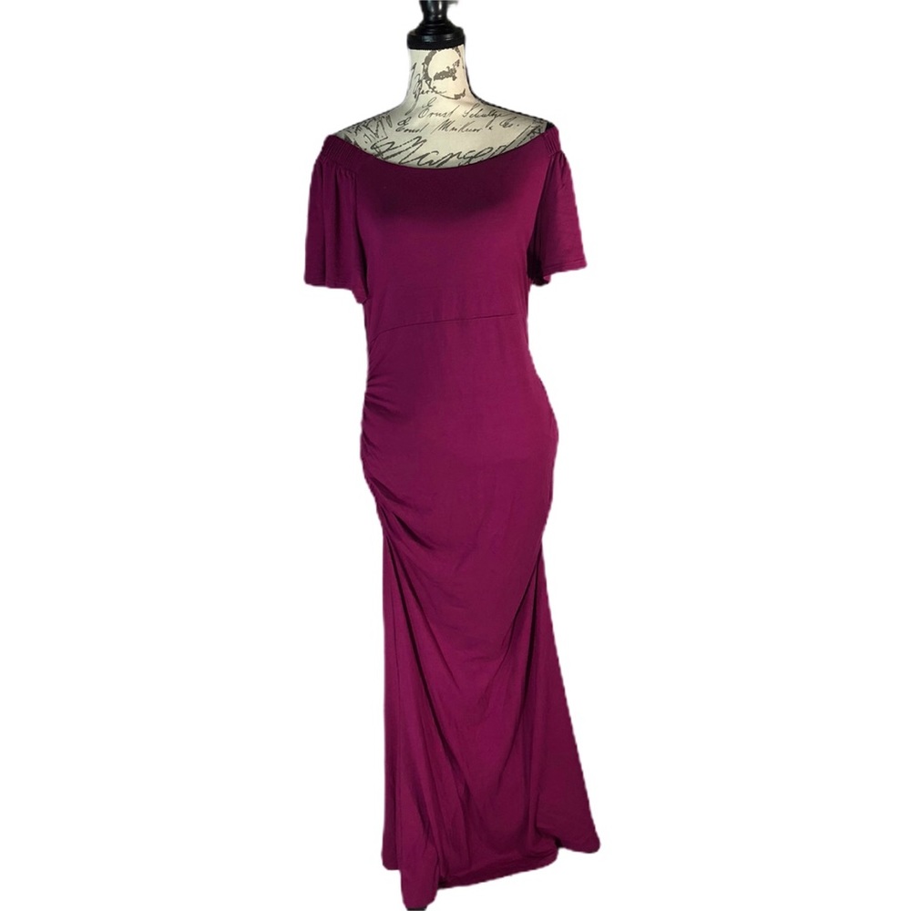 Kimi and Kai Off the Shoulder Maternity Gown, Sz M